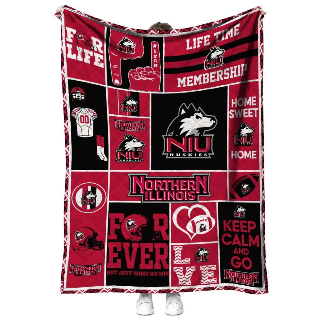 custom northern illinois huskies helmet passion red quilt blanket fashion forward custom northern illinois huskies helmet passion red quilt blanket fashion forward