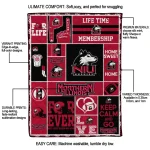 custom northern illinois huskies helmet passion red quilt blanket best selling