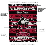 custom northern illinois huskies layered florals red white quilt blanket best selling