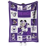custom northwestern wildcats mickey crimson purple white quilt blanket best selling
