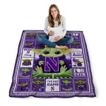 custom northwestern wildcats yody baby pattern purple quilt blanket best selling