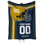 custom notre dame fighting irish helmet theme navy quilt blanket best selling