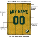 custom oakland athletics pin dot quilt blanket best selling