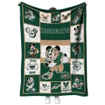 custom ohio bobcats mickey crimson green white quilt blanket best selling