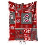 custom ohio state buckeyes helmet passion scarlet quilt blanket best selling