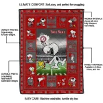 custom ohio state buckeyes snoopy coach scarlet quilt blanket best selling