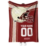 custom oklahoma sooners helmet theme crimson quilt blanket best selling