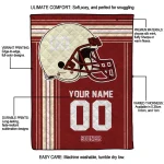 custom oklahoma sooners helmet theme crimson quilt blanket best selling