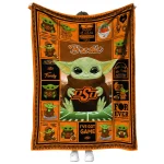 custom oklahoma state cowboys yody baby pattern orange quilt blanket best selling