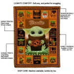 custom oklahoma state cowboys yody baby pattern orange quilt blanket best selling