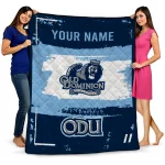 custom old dominion monarchs grunge patch blue white quilt blanket best selling