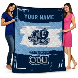 custom old dominion monarchs grunge patch blue white quilt blanket best selling
