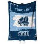 custom old dominion monarchs grunge patch blue white quilt blanket best selling