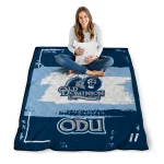 custom old dominion monarchs grunge patch blue white quilt blanket best selling