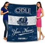 Custom Old Dominion Monarchs Hibiscus Burst Blue White Quilt Blanket 1 custom old dominion monarchs hibiscus burst blue white quilt blanket best selling