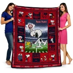 custom ole miss rebels snoopy coach red quilt blanket best selling