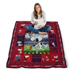 custom ole miss rebels snoopy coach red quilt blanket best selling