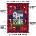 custom ole miss rebels snoopy coach red quilt blanket best selling