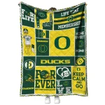 custom oregon ducks helmet passion green quilt blanket best selling