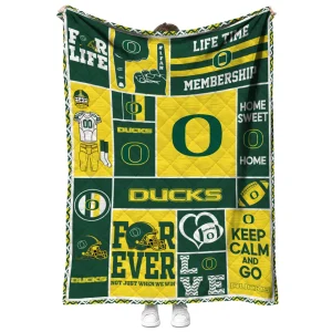 custom oregon ducks helmet passion green quilt blanket fashion forward
