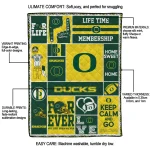 custom oregon ducks helmet passion green quilt blanket best selling