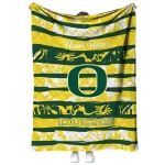 custom oregon ducks layered florals green white quilt blanket best selling
