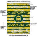 custom oregon ducks layered florals green white quilt blanket best selling
