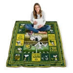 custom oregon ducks snoopy coach green quilt blanket best selling