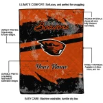 custom oregon state beavers brushstroke layers orange quilt blanket best selling