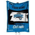 custom orlando magic grunge patch blue white quilt blanket best selling