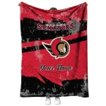 custom ottawa senators brushstroke layers red quilt blanket best selling
