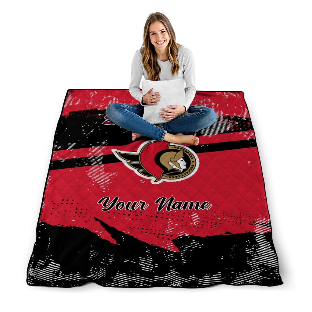 custom ottawa senators brushstroke layers red quilt blanket high quality custom ottawa senators brushstroke layers red quilt blanket high quality