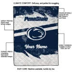 custom penn state nittany lions brushstroke layers blue quilt blanket best selling