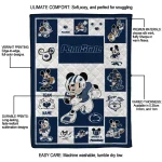custom penn state nittany lions mickey crimson blue white quilt blanket best selling