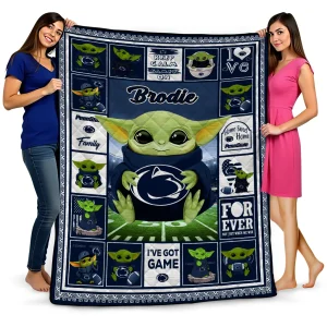 custom penn state nittany lions yody baby pattern blue quilt blanket best selling