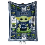 custom penn state nittany lions yody baby pattern blue quilt blanket best selling