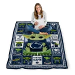 custom penn state nittany lions yody baby pattern blue quilt blanket best selling