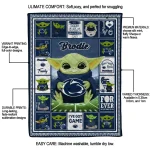 custom penn state nittany lions yody baby pattern blue quilt blanket best selling