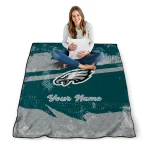 custom philadelphia eagles brushstroke layers green quilt blanket best selling