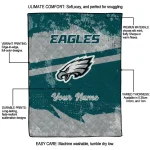 custom philadelphia eagles brushstroke layers green quilt blanket best selling