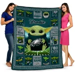 custom philadelphia eagles yody baby pattern green quilt blanket best selling