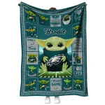 custom philadelphia eagles yody baby pattern green quilt blanket best selling