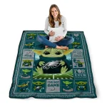 custom philadelphia eagles yody baby pattern green quilt blanket best selling