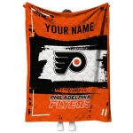 custom philadelphia flyers grunge patch orange white quilt blanket best selling