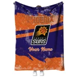 custom phoenix suns brushstroke layers purple quilt blanket best selling