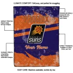 custom phoenix suns brushstroke layers purple quilt blanket best selling