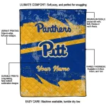 custom pittsburgh panthers brushstroke layers royal blue quilt blanket best selling