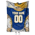 custom pittsburgh panthers player sketch royal blue gray quilt blanket best selling