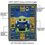 custom pittsburgh panthers yody baby pattern royal blue quilt blanket best selling