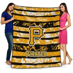 custom pittsburgh pirates layered florals black white quilt blanket best selling